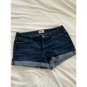 PAIGE Medium-Wash Denim Shorts